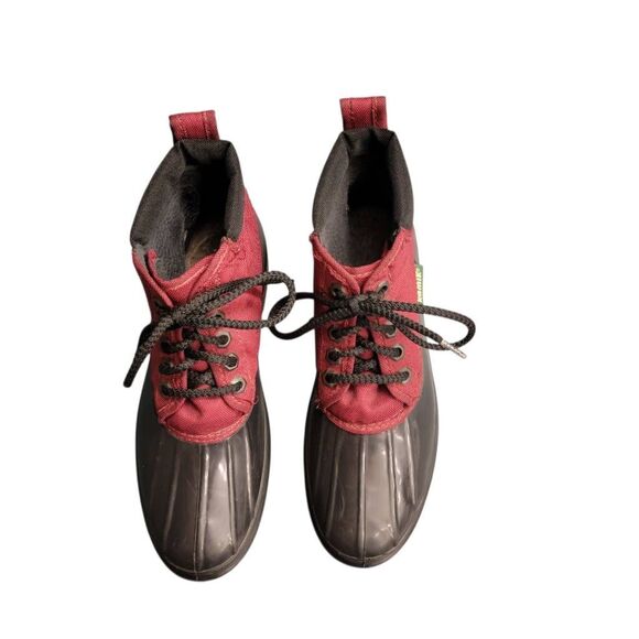 KAMIK Red Duck Rain Boots Waterproof Warm Lining Ankle Booties - Picture 4 of 13